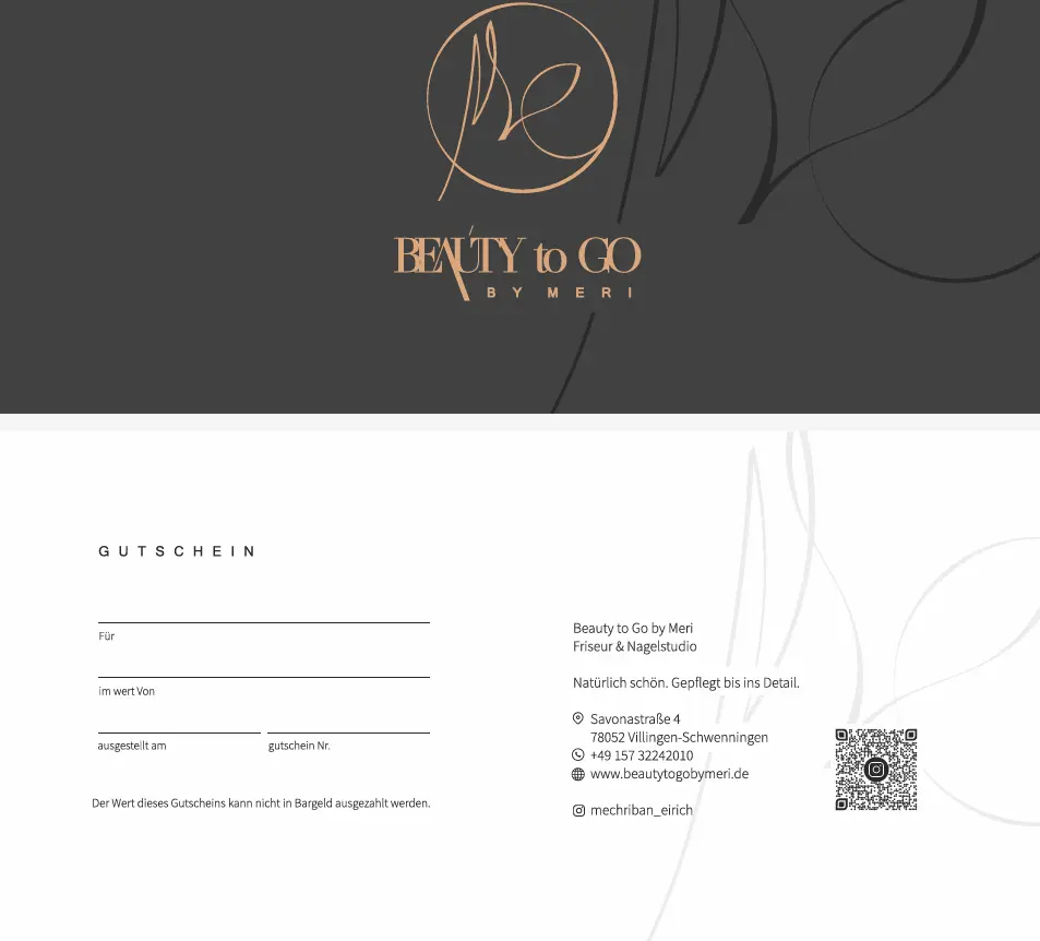 Gutschein Beauty to go by Meri